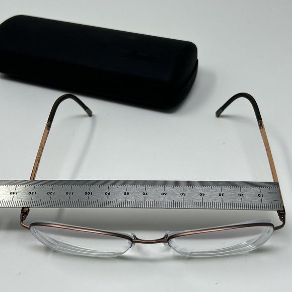 Silhouette 4453 40 6057 Titanium Brown Half Rim Eyeglasses Frames 52-18 140 - Picture 10 of 13